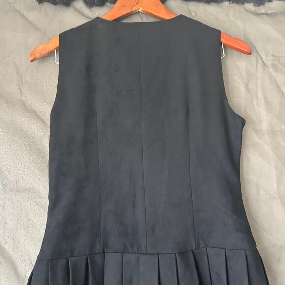 ❌SOLD❌ Camila Coelho Black Faux Leather Pleated Mini Dress Size XS - Picture 9 of 11